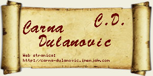 Čarna Dulanović vizit kartica